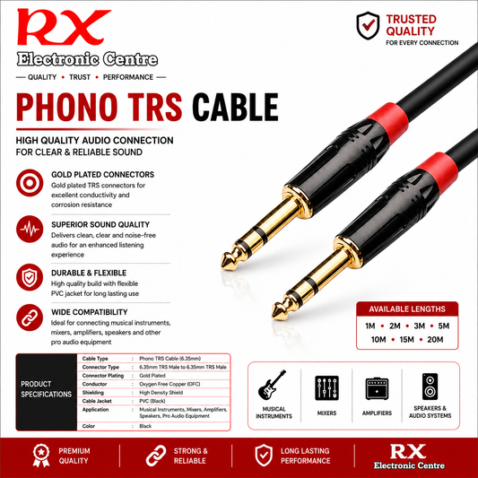 Premium Phono TRS Cable